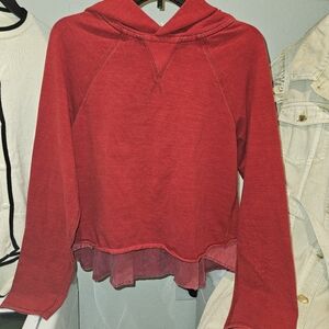 EUC lululemon athletica Red Hooded Sweater  6